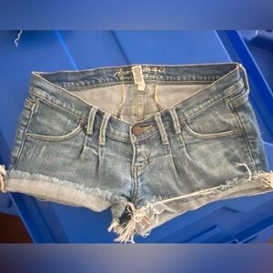 Abercrombie & Fitch Light Frayed Denim Shorts
